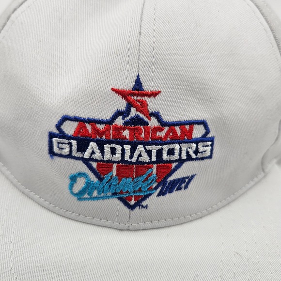VTG American Gladiators Orlando Baseball Cap Snapback White Embroidered Logo - Picture 2 of 6